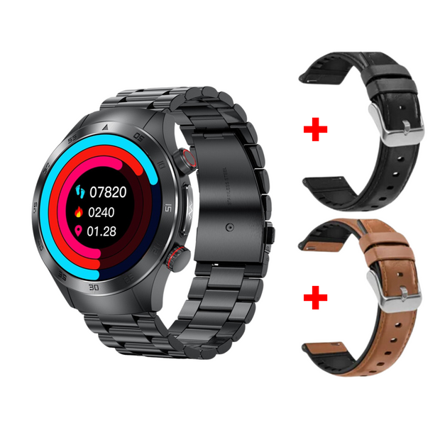 HealthWave Max - A legjobb okosóra orvosi diagnosztikához, óra a vérzsírok, a húgysav és a vércukorszint monitorozására, valamint EKG-t és fotopletizmográfiát használó fitneszkövető.