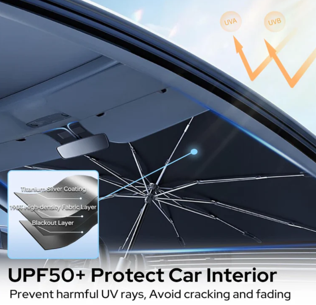 Car Windshield Sunshade Umbrella – Védd autód belső terét a forró nap ellen!