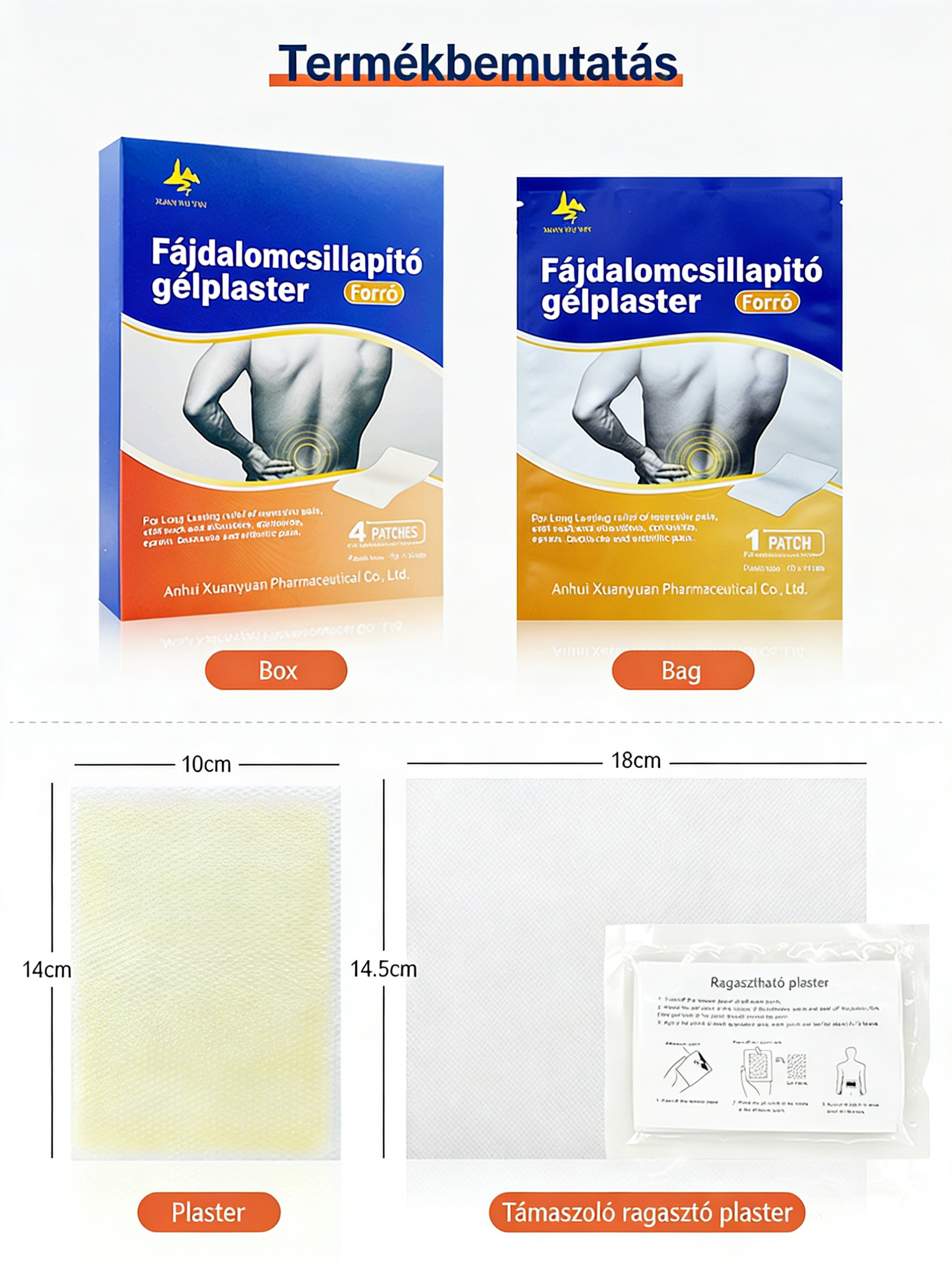 [Copy]Gyors fájdalomcsillapítás egy gél tapasszal – Izom- és ízületi kényelem akár 12 órán át