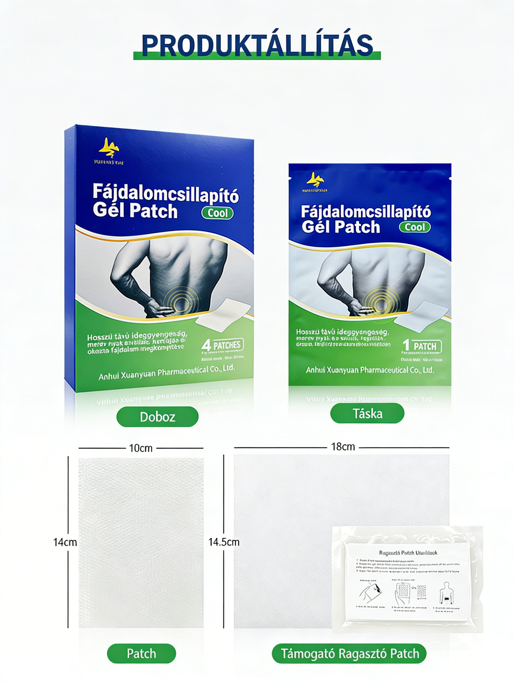 Gyors fájdalomcsillapítás egy gél tapasszal – Izom- és ízületi kényelem akár 12 órán át