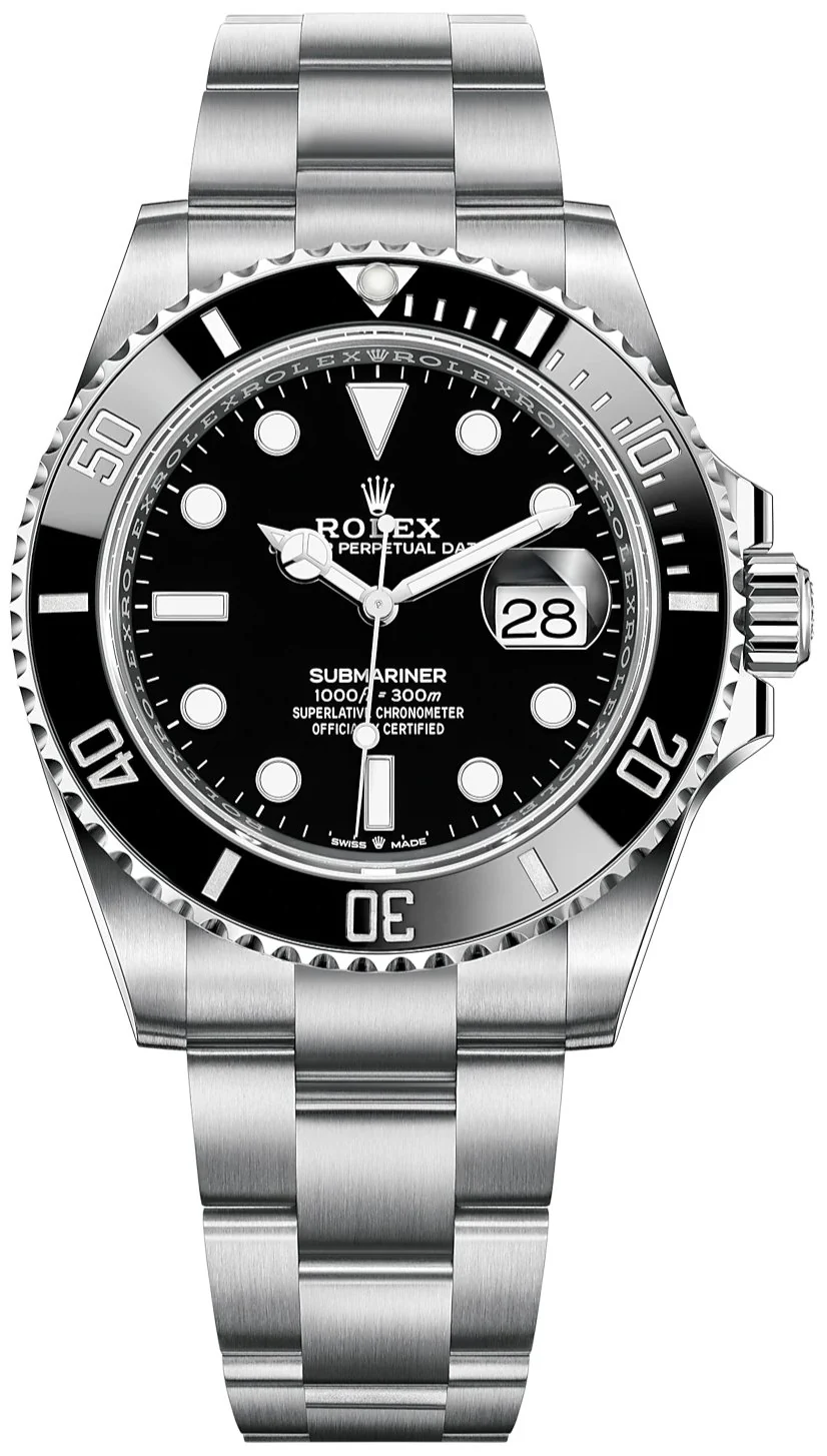 Rolex Submariner 41 mm-es rozsdamentes acél dátumos karóra – Fekete számlap (Hivatkozási szám: 126610LN)