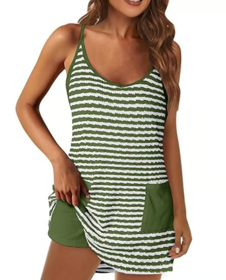 Limitált kiadás: Női ujjatlan nyári ruha rövidnadrággal