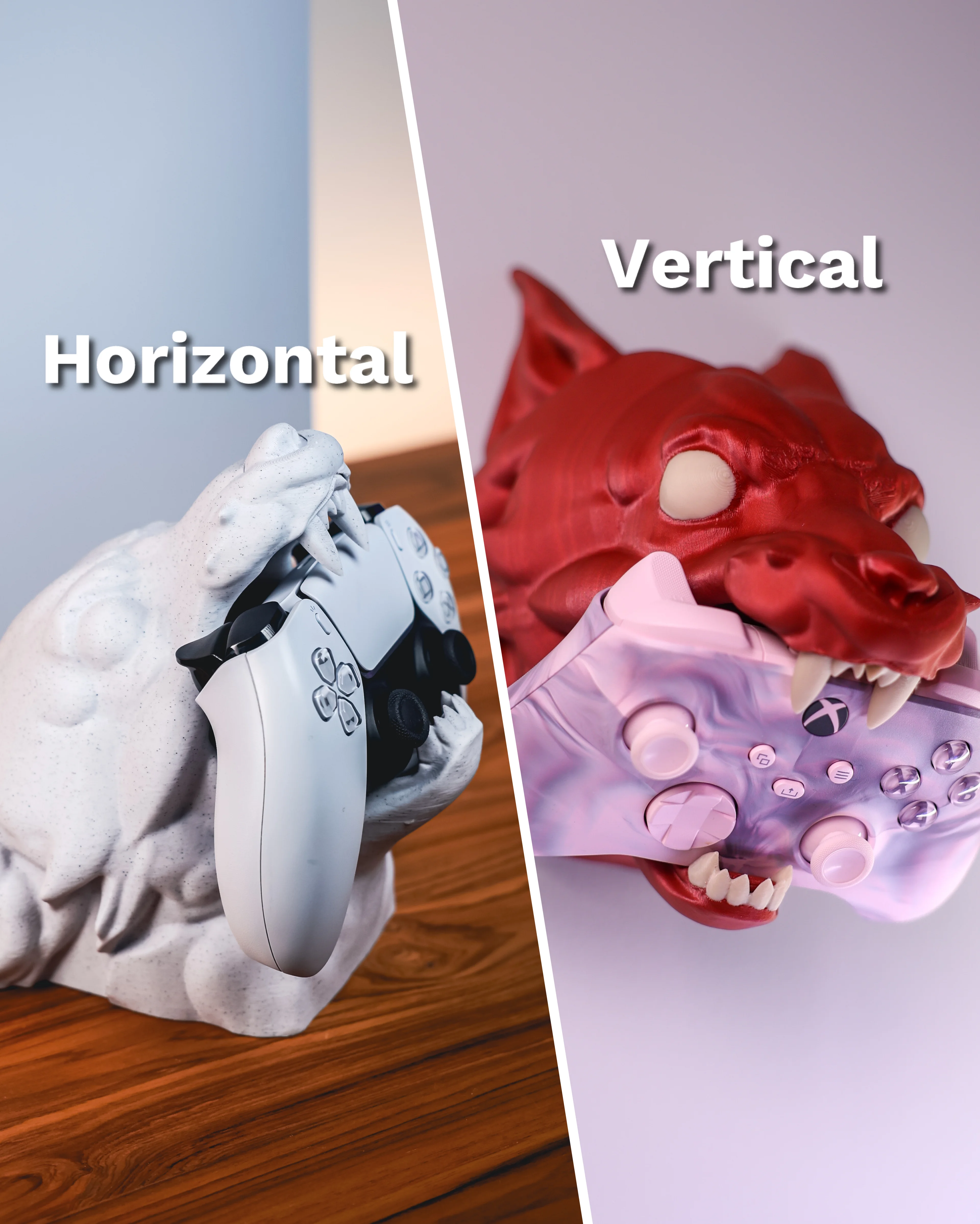 Tiger Controller Stand｜Fierce Gamepad Holder for PS5 / Xbox / Switch｜Wall & Desk Mount｜Stylish Animal Decor-Toycex