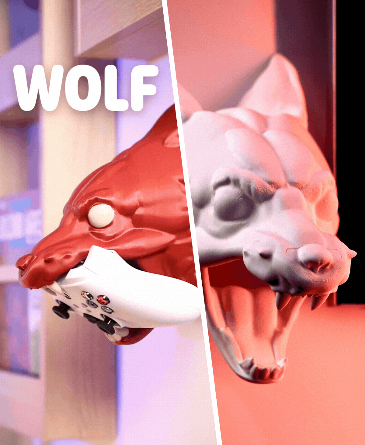 Tiger Controller Stand｜Fierce Gamepad Holder for PS5 / Xbox / Switch｜Wall & Desk Mount｜Stylish Animal Decor-Toycex