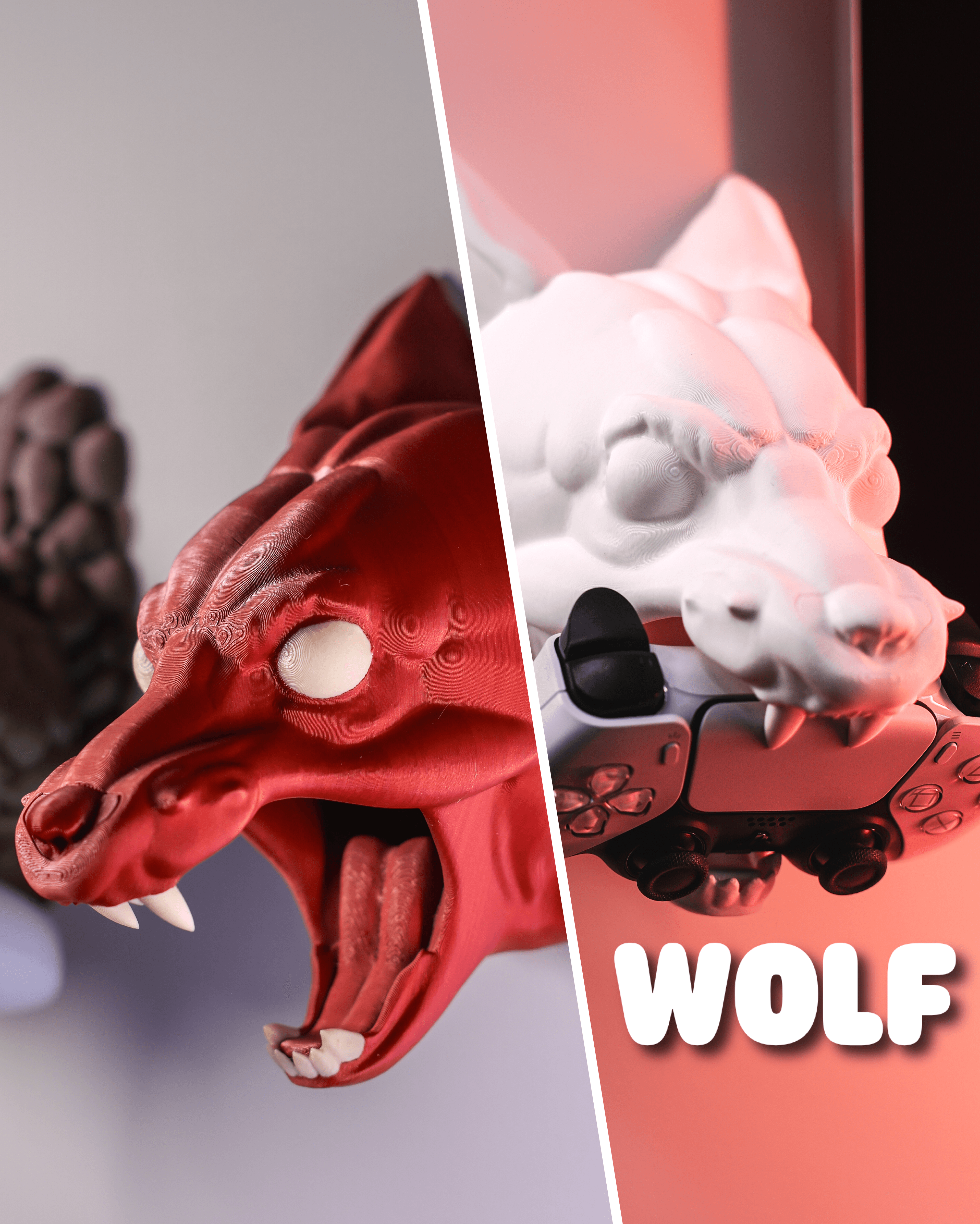 Tiger Controller Stand｜Fierce Gamepad Holder for PS5 / Xbox / Switch｜Wall & Desk Mount｜Stylish Animal Decor-Toycex