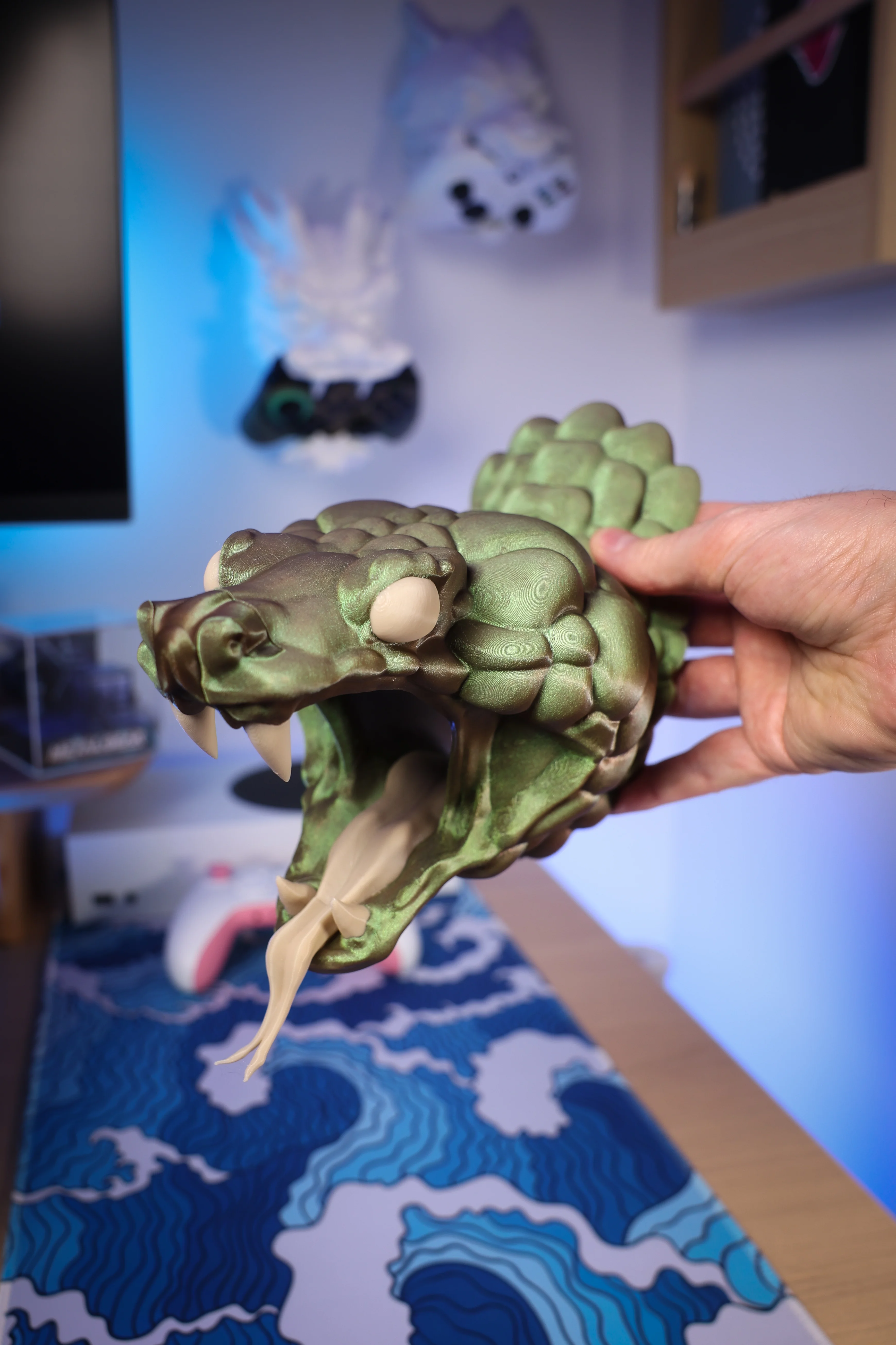 Tiger Controller Stand｜Fierce Gamepad Holder for PS5 / Xbox / Switch｜Wall & Desk Mount｜Stylish Animal Decor-Toycex