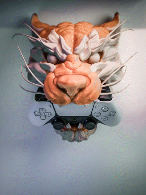 Tiger Controller Stand|Fierce Gamepad Holder for PS5 / Xbox / Switch|Wall & Desk Mount|Stylish Animal Decor-Toycex