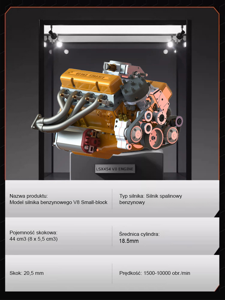 🚗Mini V8 Simulation Engine✨, replikujący klasyczny design silnika V8🎞️, gorąco polecany przez kolekcjonerów🌟!