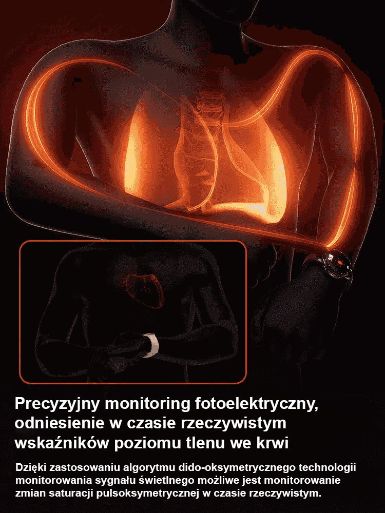 ⌚Smartwatch Watch4 Pro Health | Całodobowy pomiar tętna i utlenowania krwi • Niezależny eSIM