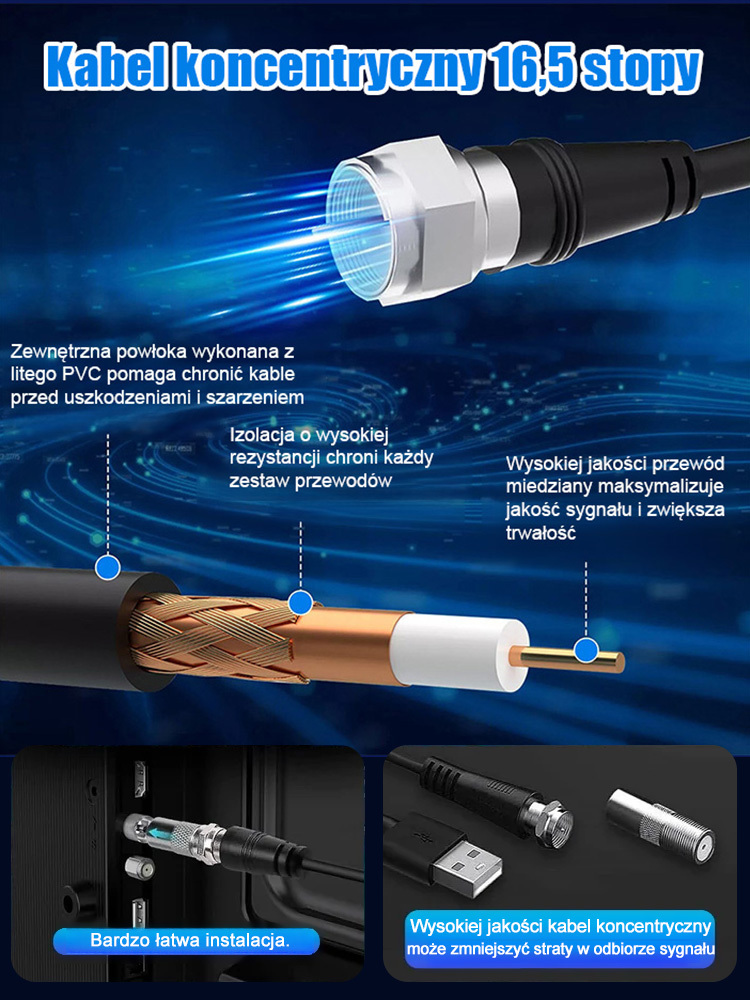 📺️Antena telewizyjna 4K HD📡 Bez dodatkowych opłat + po prostu podłącz i korzystaj!⚡️