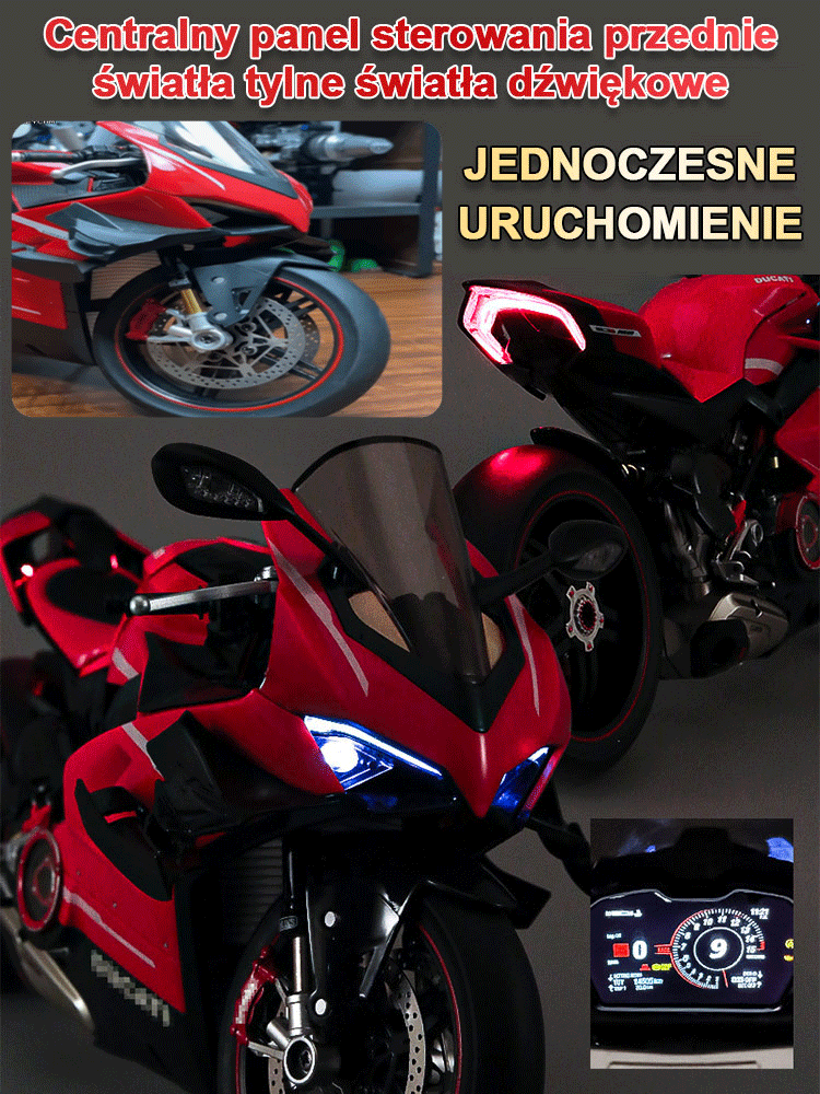 🏍️Ducati V4S Metalowy model kolekcjonerski｜Precyzyjna replika・Przednie koło ruchome・Odrestaurowana włoska estetyka✨