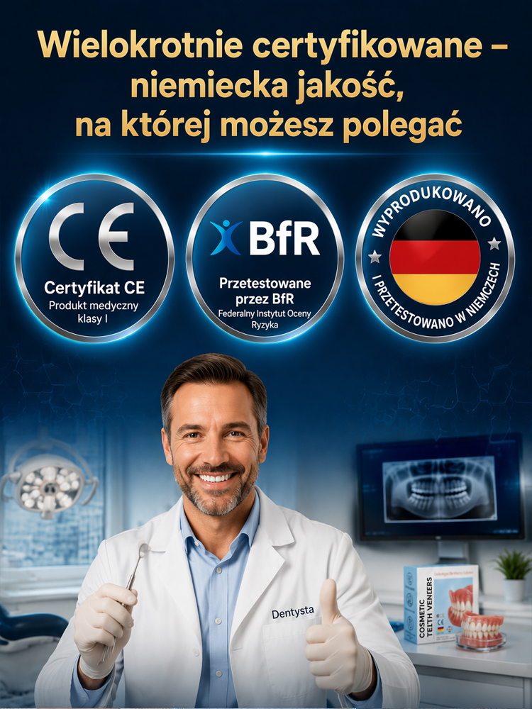 😁 Natychmiast odzyskaj pewny siebie uśmiech 🦷 100% bezklejowa adsorpcja próżniowa. Uzyskaj idealnie białe zęby, jak z biomimetyki.