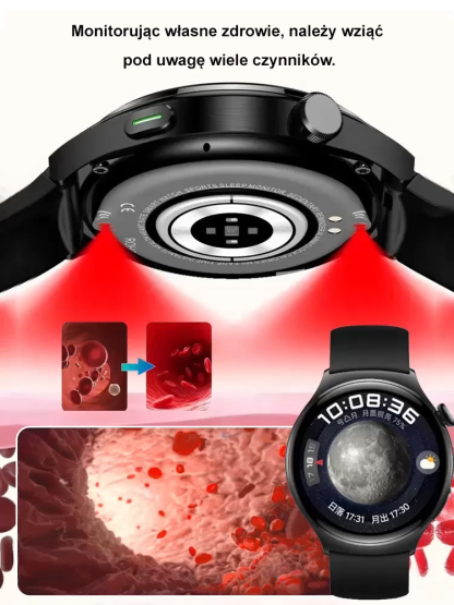 ⌚Smartwatch Watch4 Pro Health | Całodobowy pomiar tętna i utlenowania krwi • Niezależny eSIM