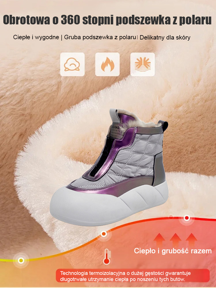 🐑Całkowicie wełniane, ocieplane śniegowce w miejskim stylu😻, gruba podeszwa chroniąca przed zimnem i wyszczuplająca💯