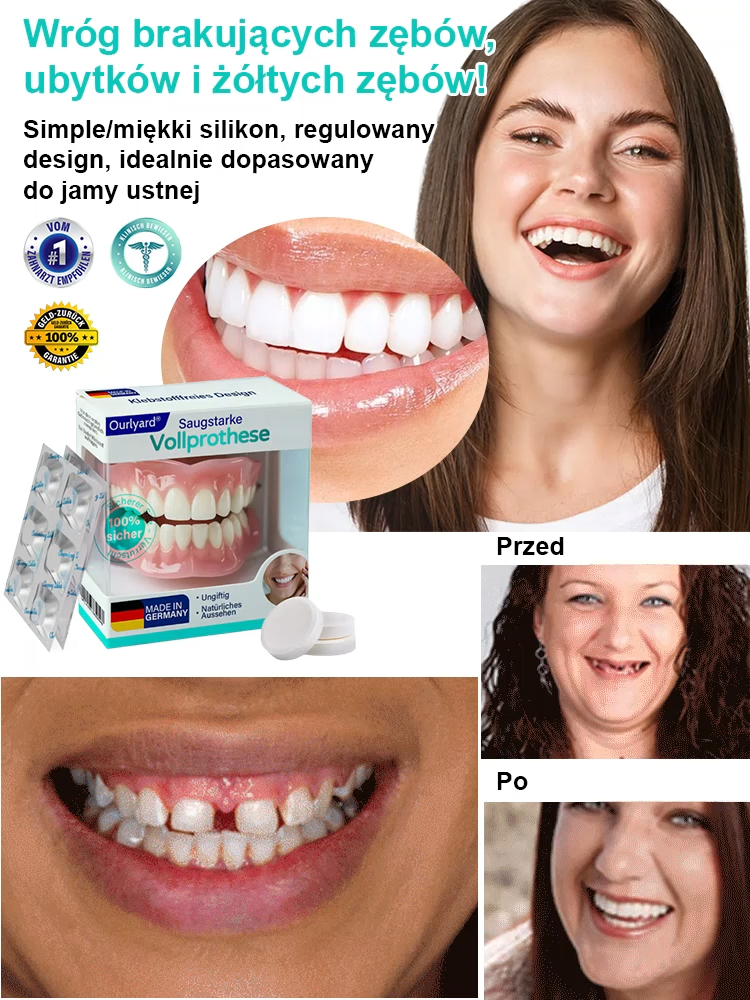 【Kup jeden, drugi gratis】🦷Artefakt uśmiechu – silikonowe imitacje zębów – natychmiast sprawią, że będziesz mówić pewniej.