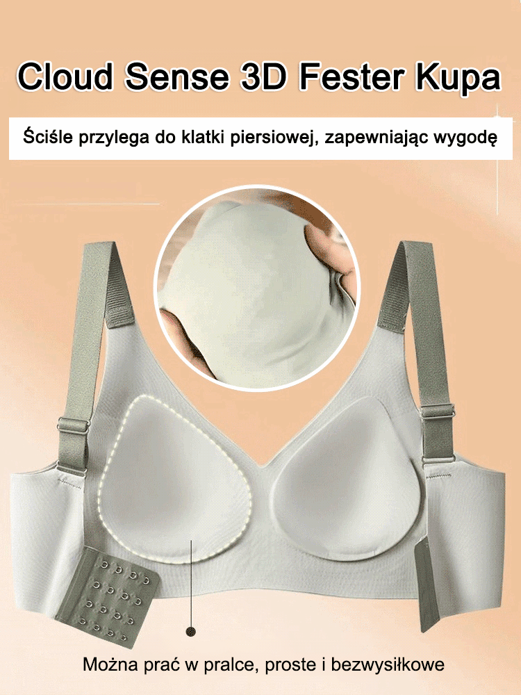 ✨Bezszwowy biustonosz modelujący 3D – 8 godzin bez ucisku, wyszczupla pachy i sprawia, że ​​piersi wydają się mniejsze o 5 kg