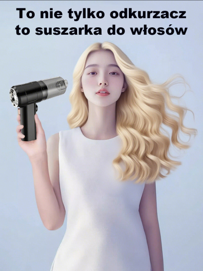 Odkurzacz 4 w 1 do użytku samochodowego/domowego, duża moc ssania w 6 sekund 💪