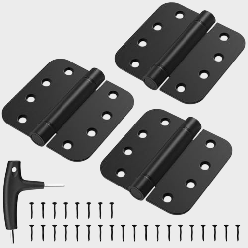 Amerykański styl zaokrąglony zawias narożny matowy czarny plastikowy płaski zawias