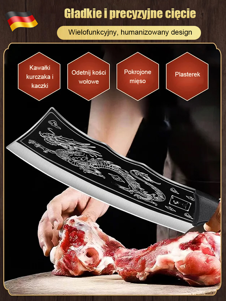 🔪75° Złoty kąt ostrza: Kroi mięso i warzywa czysto, kroi owoce i warzywa bez wyciskania soku, zachowując świeżość i smak.