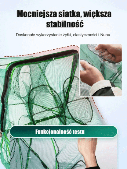 🤩Automatycznie składana klatka dla ryb🐟️, Złów 3 razy więcej ryb z jedną klatką✨️Automatyczny karmnik dla ryb bez przecieków🌊