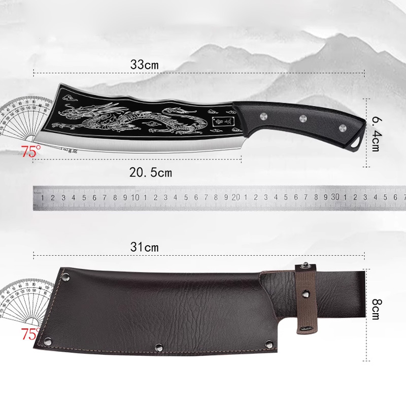 🔪75° Złoty kąt ostrza: Kroi mięso i warzywa czysto, kroi owoce i warzywa bez wyciskania soku, zachowując świeżość i smak.