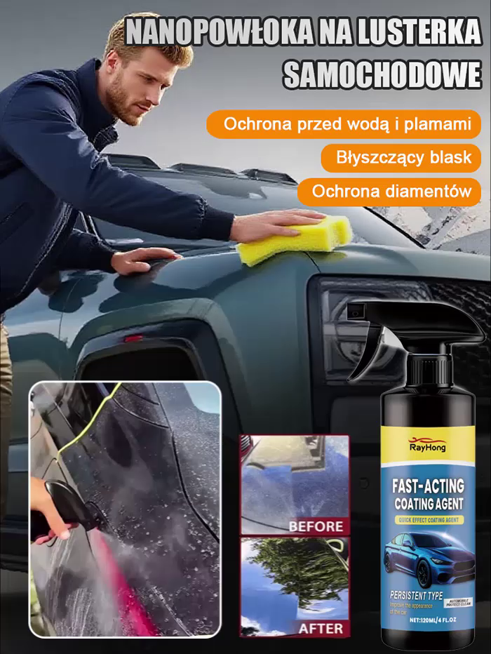 🚗 Car Nano-Coating Kit: Apply & Wipe for Instant Shine and Paint Protection