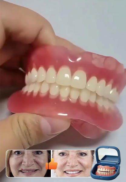 🦷Ulepszona wersja z wbudowanym lusterkiem, silna adsorpcja protez, czystość i higiena, superwygoda!✅