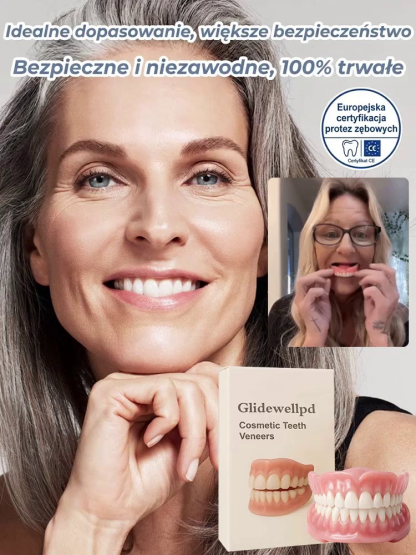 🦷Bezklejowe protezy próżniowe, w 100% mocne i trwałe, natychmiast przywracają naturalnie wyglądające zęby.