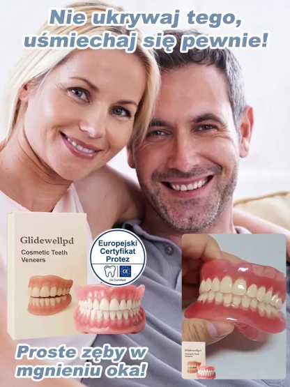 🦷Bezklejowe protezy próżniowe, w 100% mocne i trwałe, natychmiast przywracają naturalnie wyglądające zęby.