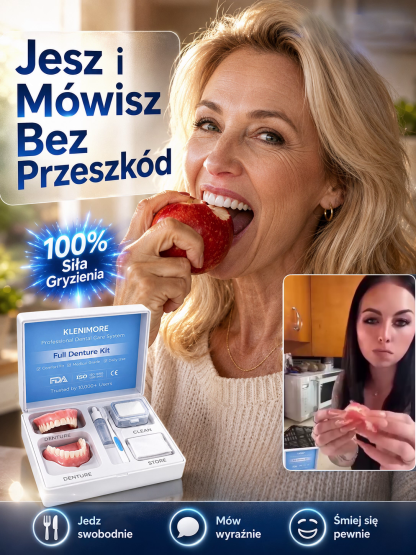🦷 Mocowanie próżniowe bez użycia kleju: w 100% pewne i trwałe rozwiązanie, które natychmiast przywraca naturalny, piękny uśmiech.