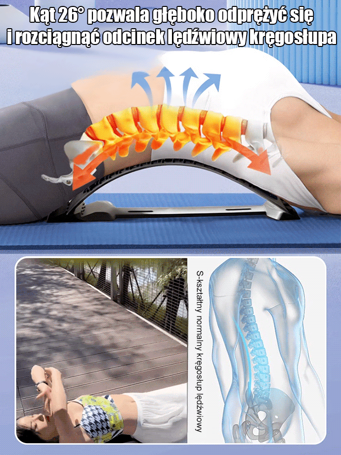 💪Masażer do akupunktury lędźwiowej z magnetoterapią | Ulga dla dolnej części pleców za jednym kliknięciem