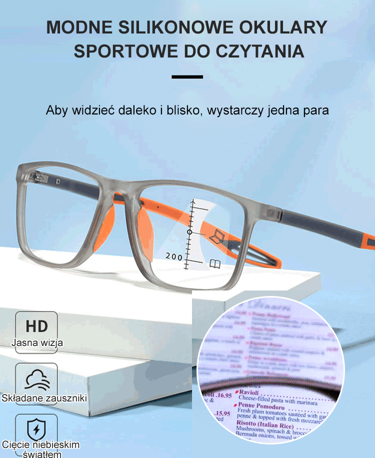 ✨️Ultralekkie sportowe okulary do czytania z autofocusem dla natychmiastowej ostrości💯