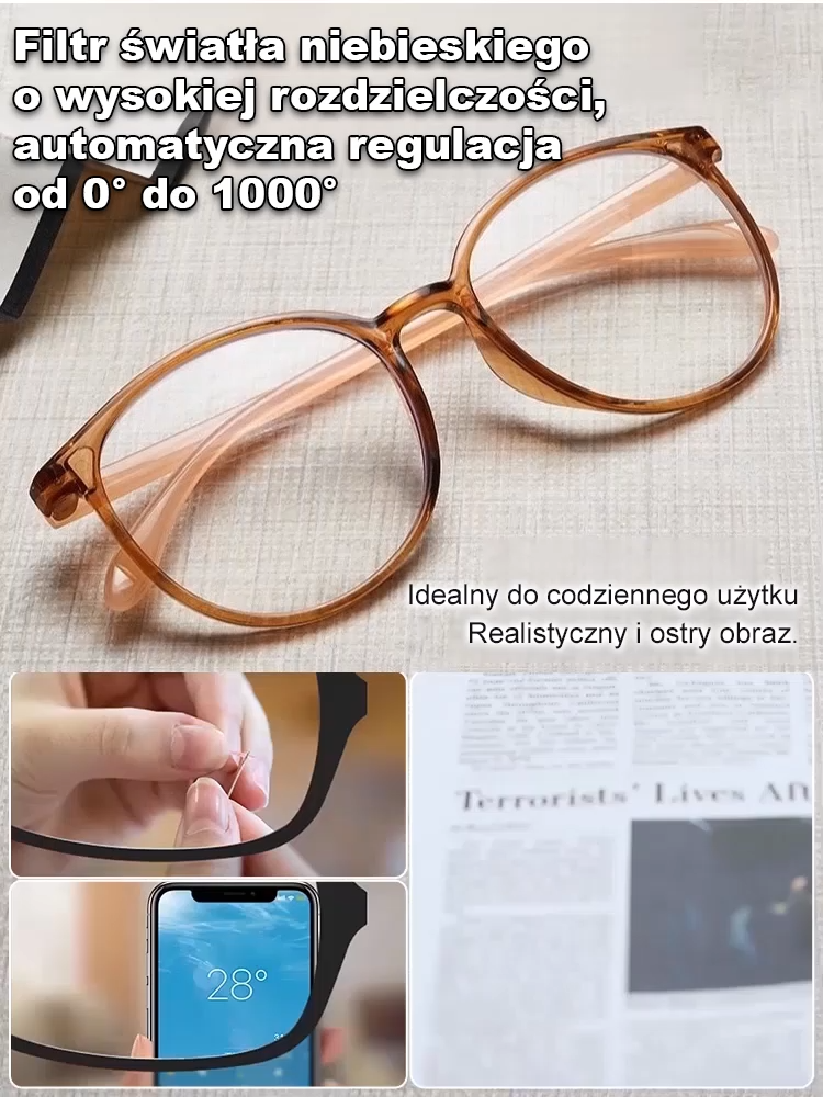 【🎉Kup jeden, drugi gratis】🔥Nowo ulepszona technologia autofokusa👓! Adaptacyjny kąt ostrości 100-700 stopni✅, ulepszony materiał TR90