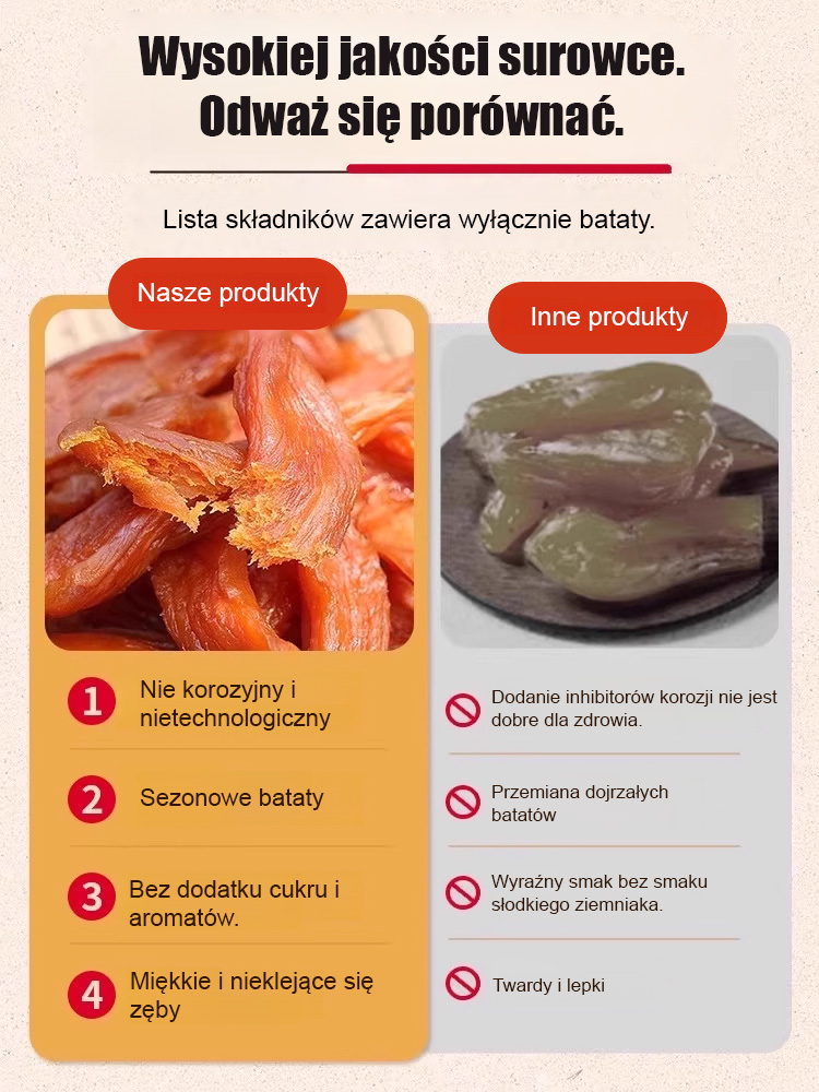 【🍠Kup jeden, drugi gratis】 Bezcukrowe gotowane na parze chipsy z batatów | Świeżo gotowane na parze i pieczone, tradycyjne, wiejskie rzemiosło | Chronią zdrowie naczyń krwionośnych 🥰