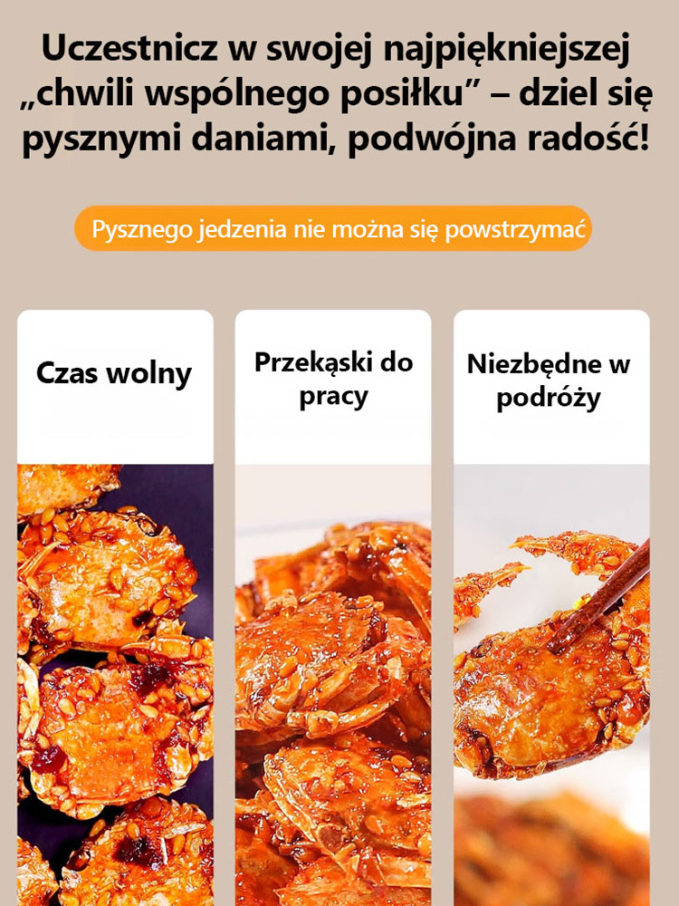 [0 tłuszczu, dużo białka] Chrupiący, słodki i pikantny krab morski