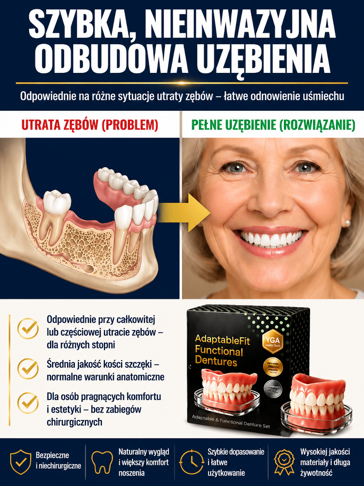 Komfortowy zestaw samo-dopasowujących się protez