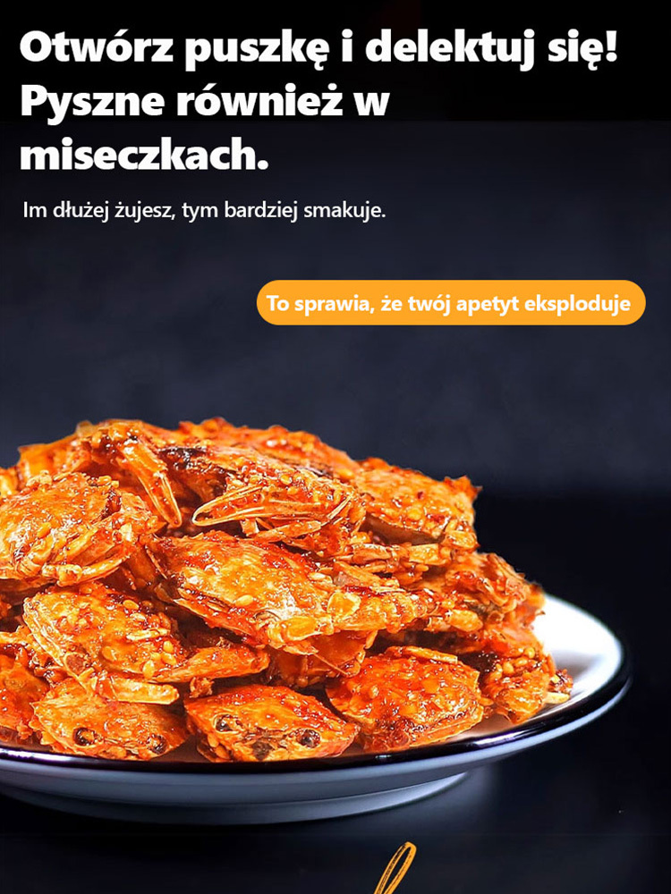 [0 tłuszczu, dużo białka] Chrupiący, słodki i pikantny krab morski