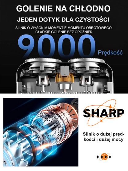 💫Król golarek: Nowa golarka dwusilnikowa🪒 Samoostrząca się głowica, niezbędny element golenia!