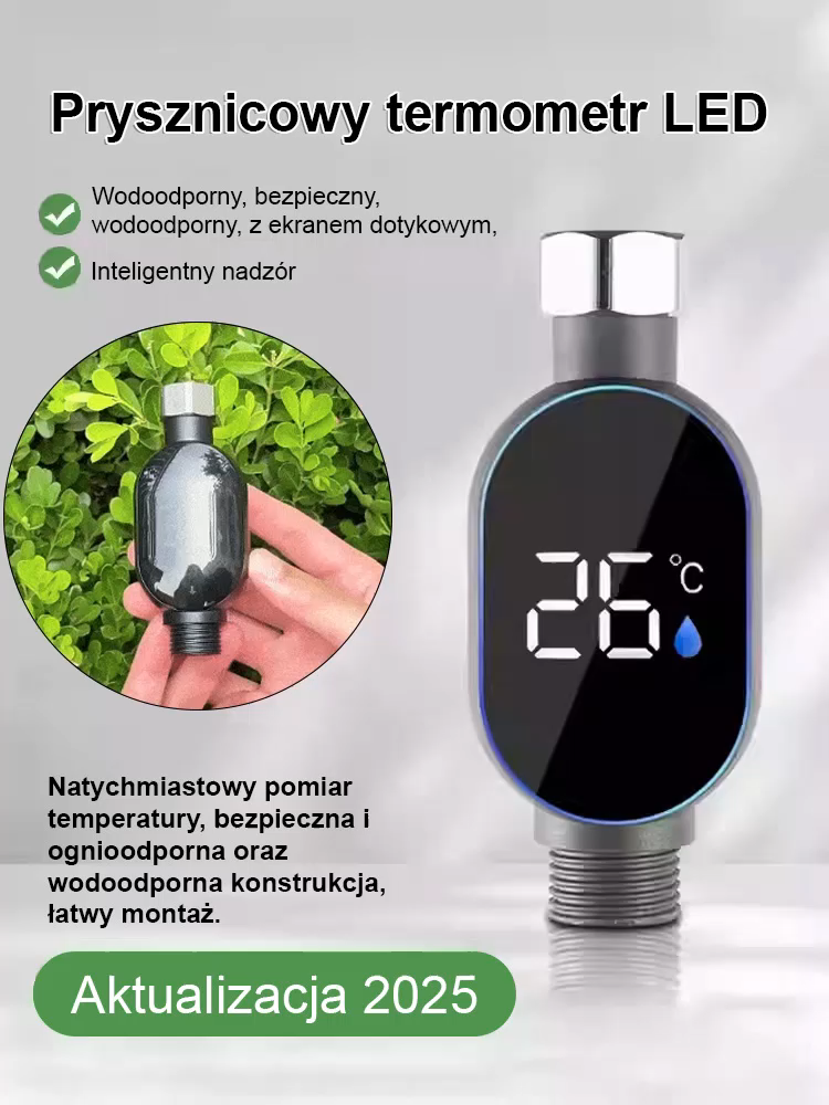 【🎉50% zniżki】✨Inteligentny wyświetlacz cyfrowy: Sprawdź temperaturę w 0,1 sekundy, pożegnaj się z nieprzewidywalnymi prysznicami z ciepłą i zimną wodą!