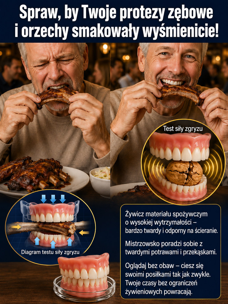 Komfortowy zestaw samo-dopasowujących się protez