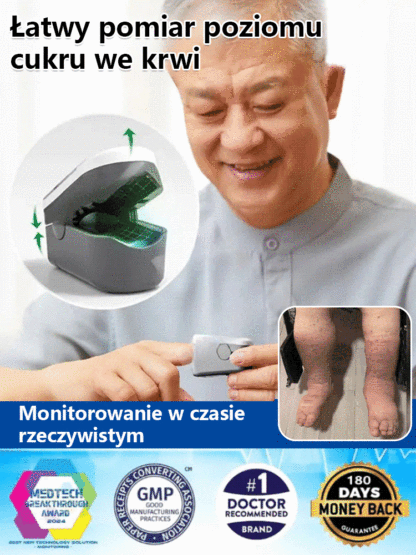 🩸 Nieinwazyjny pulsoksymetr napalcowy: Błyskawiczny pomiar w jedną sekundę – dla Twojego spokoju ducha