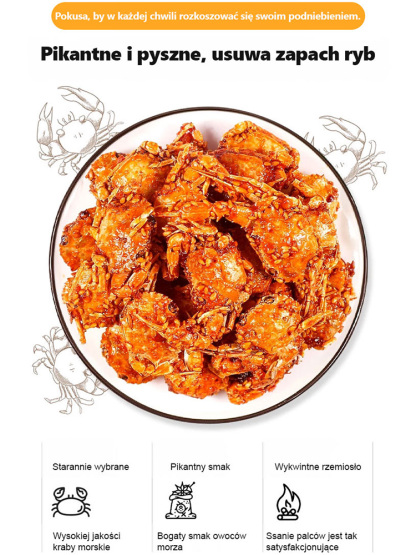 [0 tłuszczu, dużo białka] Chrupiący, słodki i pikantny krab morski