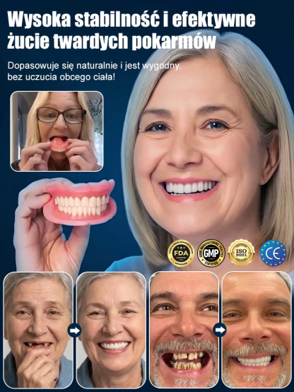 【🦷Kup jedną, a dostaniesz dwie】Protezy 3D Bionic | Bez kleju, stabilne dopasowanie • Naturalne doznania podczas żucia