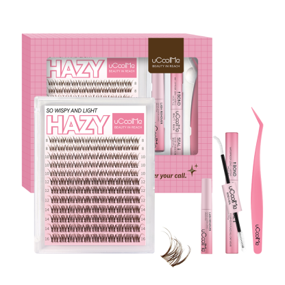Brown Hazy Natural Wispy Lash Kit