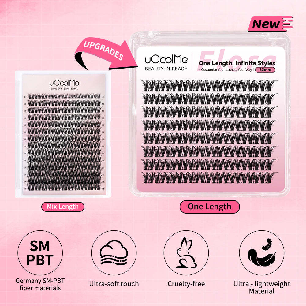 Flora 049 One Length Lashes Custom Lashes-only 8mm.
