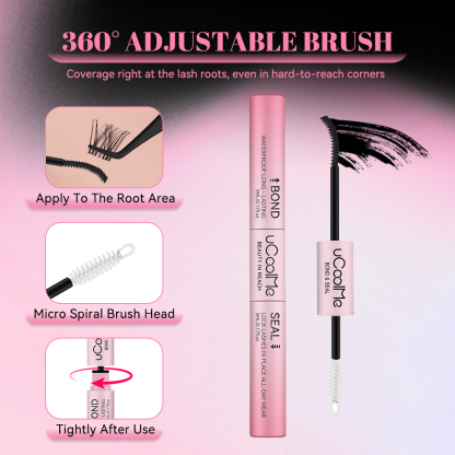 Upgrade 2 in 1 Lash Bond and Seal（Black Bond）