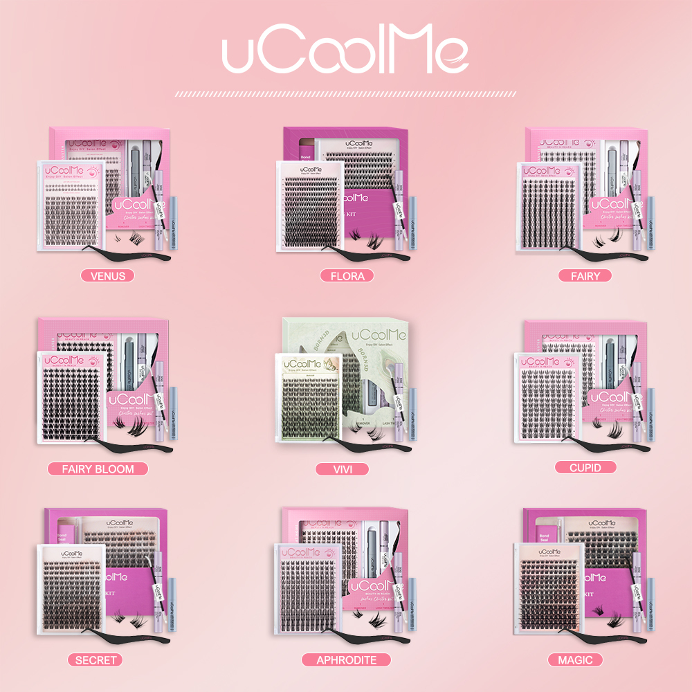 uCoolMe Lashes Clusters Eyelashes Extension customized Lashes kit