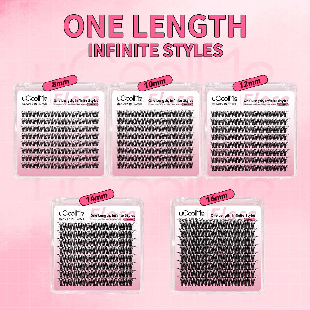 Flora 049 One Length Lashes Custom Lashes-only 8mm.