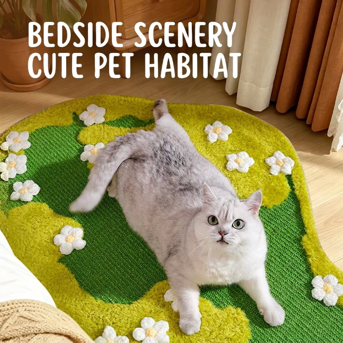 Sisal Cat Scratching Rug | Multi-Purpose Pet Mat for Cats & Owners, Scratch Pad, Cozy Cat Lounge Rug