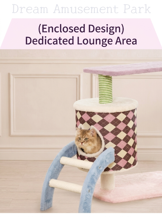 Dreamy Macaron Cat Tree & Scratching Post